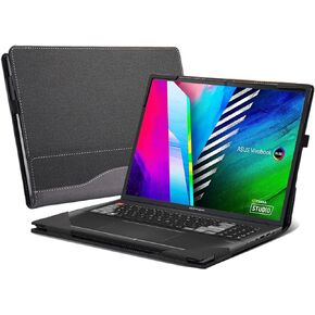غطاء لاب توب لحافظة MSI Creator Z16| لاب توب ثينك باد T16 | كمبيوتر محمول Vivobook Pro 16X مقاس 16 بوصة OLED M7600 M7601 N7600 N7601Z | حقيبة جيب داخلية من جلد البولي يوريثان (رمادي)
