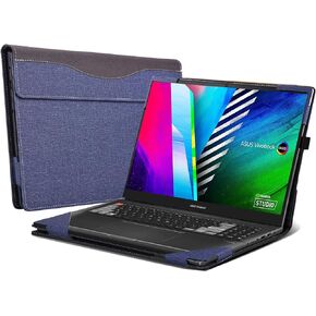 Laptop Cover for MSI Creator Z16 case| ThinkPad T16 Laptop | Vivobook Pro 16X Laptop 16" OLED M7600 M7601 N7600 N7601Z | PU Leather Inside Pocket Case (Gray)