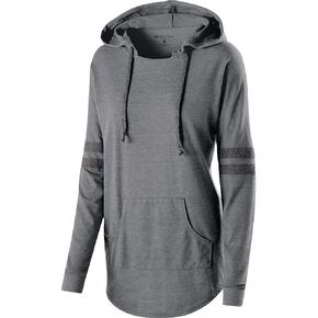 Holloway Sportswear Womens Hooded Low Key Pullover L Vintage Grey/Vintage Black