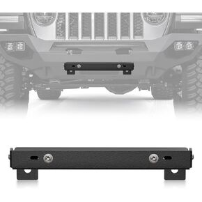 Universal Flip-Up Front License Plate Frame for 10" Hawse Fairlead Mount Compatible with Jeep Ford Dodge Chevy GMC Nissan Toyota Ram Off-Road & Pickup Truck Cars, Bumper Winch Bracket Holder
