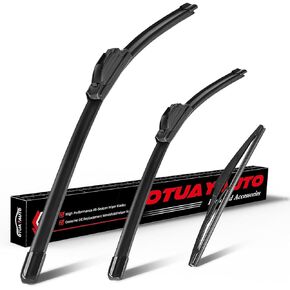 OTUAYAUTO Premium Windshield Wiper Blades - Replacement for Toyota Highlander 08-19, Lexus GX460 11-21, All-Weather Performance, Front and Rear Wiper Blades, U Hook - 26"+20"+12" (Pack of 3)