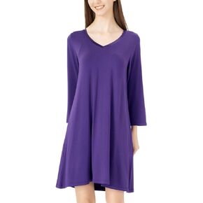 Bamboo Nightgowns for Women Soft Night Shirt Sleepwear Long Sleeve Lightweight Plus Size Sleepshirts