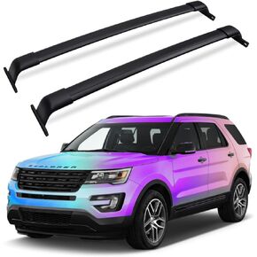 Roof Racks Aluminum Alloy ONLY Rail Cross Bars Rail Fit for Ford Explorer 2016 2017 2018 2019 Rack Crossbar Black in Kuwait