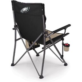 PICNIC TIME Big Bear XXL Cooler, Heavy Duty Beach, 500 lb Capacity Camping Chair with Carry Bag, NFL Team Logo, One Size, Black