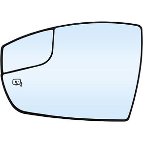 Driver Left Side Heated Mirror Glass Replacement for 2013 2014 2015 2016 Ford Escape, 2013-2018 Ford C-Max Mirrors - Side View Heated Convex Mirror Glass with Rear Holder CJ5Z17K707F