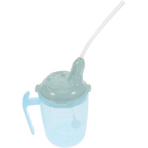 Healifty Elderly Care Cup Adult Sippy Cups Spill Proof Drinking Cups for Adults Leak Proof Sippy Cup Elderly Care Mug Porridge Cups Independence Sip Cups Drinking Water Cup Handled Cup Blue