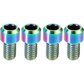 4 Pcs M5x9mm Universal Titanium Bolt - Bicycle Motorcycle - Titanium Stem Bolts Stronger - Titanium Alloy Assorted Color