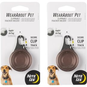 Nite Ize Wearabout Pet Clippable Tracker Holder - Smoke - 2 Count (2 Pack)