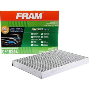 FRAM Fresh Breeze Cabin Air Filter Replacement for Car Passenger Compartment w/ Arm and Hammer Baking Soda, Easy Install, CF10364 for Select Chrysler and Dodge Vehicles (Packaging may vary)