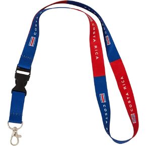 Desert Cactus Country of Costa Rica Lanyard Flag Car Keys ID Badge Holder Keychain Souvenir Detachable Breakaway Snap Buckle (Lanyard)