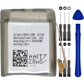 EB-BR925ABY Battery Replacement for Samsung Galaxy Watch 5 Pro 45mm SM-R920 SM-R925 Smartwatch Battery 590mAh with Repair Tool Kits