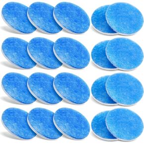Layhit 20 Pcs RV 5.25" Round Air Filter Foam Air Duct AC Filter Replacement Vent Filters for Camper Car Conditioner Parts, Blue and White