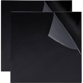 Black Plexiglass Black Acrylic Sheets, 2 Pack Square Black Acrylic Blanks 12"X12" 1/12 Thick Blank Sign for Crafts Supplies DIY Projects Crafts Christmas Decor