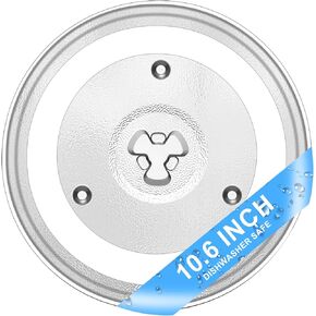 SDTC Tech 10.6" Microwave Glass Plate, Turntable Plate Glass Tray Replacement Compatible with GE, Panasonic, Toshiba, Galanz, Farberware