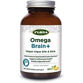 طحالب نباتية من فلورا هيلث أوميجا 3 EPA وDHA، تحافظ على الصحة الجيدة ووظيفة الدماغ، وتدعم صحة القلب، ومستويات الدهون الثلاثية الصحية، 60 كبسولة هلامية نباتية in Kuwait