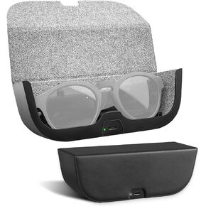 REEYEAR 2 in 1 Hard Travel Charging Case fits for Bose Frames Tenor,Alto,Soprano,Rondo Bluetooth Audio Sunglasses,Charger Box Replacement Keep Your Bose Frames Smart Glasses Protected and Powered Up