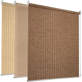 Roller Window Shades,Light Filtering Roller Shade,Window Blinds,Roll Up and Down Blinds for Home,Easy to Install(Coffee, 55'')