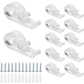 Plastic Modern Window Shade Roller Cord Guide Fixation Hook Clip for Blinds Clear P Clip Blind Cord Holder Fixation Hook Pack of 12 in Kuwait