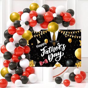 Happy Father’s Day Decorations Father’s Day Balloon Garland Arch Kit with Backdrop for Fathers Day Party Decorations Supplies