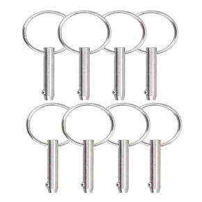 8 PCS Quick Release Pins Bimini Top Pins, Diameter 1/4"(6.3mm), Overall Length 2"(51mm), Usable Length 1.5"(38mm), Marine 316 Stainless Steel
