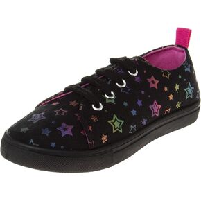 Josmo Girl's Canvas Low Top Sneaker Slip on Lace-up Tennis (Little Big Kid)