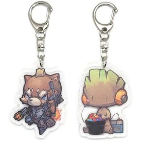Inc. - Set of 2 Guardians Acrylic Keychain Rocket Raccoon, Groot v1