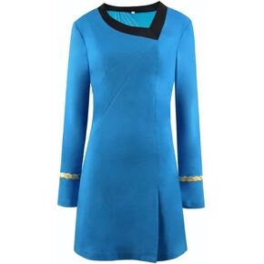 Starfleet Uniform Dress Adult Women Starsship Captain Officer Duty Dress