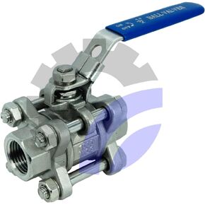 AF Hydro 1/2'' Female NPT Thread 3 Piece Reducing Ball Valve, Stainless Steel SS316 Standard for Water, Oil and Gas