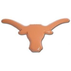 Elektroplate University of Texas Longhorns UTX NCAA College Orange Powder Coated Premium Metal Longhorn Auto Car Truck Emblem