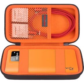حقيبة حمل لجهاز RoamWiFi 4G LTE Mobile Hotspot Router، حقيبة سفر لجهاز التوجيه R10، حامل تخزين واي فاي محمول في جميع أنحاء العالم، جيب شبكي يناسب الكابل، أسود + برتقالي داخلي
