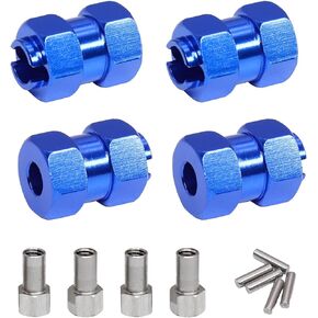 4Pcs Extended 6mm Hex Wheel Hubs 10mm Thick for TRX4M Upgrades Parts 1/18 RC Crawler Car+6mm-Titanium