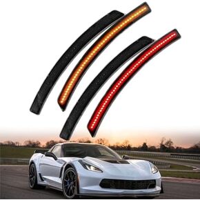 Front and Rear Side Marker Lights Compatible with C7 2014-2019 172216 22771196 22771197 23210929 23210930