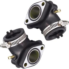 GY6 125cc 150cc Carburetor Intake Manifold Pipe Aftermarket Replacement Parts Fits For 152QMI 157QMJ Engine Chinese Scooter Moped ATV Go-Kart. (2 Pcs)