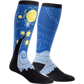 Sock It To Me Unisex Starry Night Stretch-It Wide Calf Socks