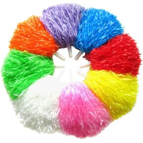 Toddmomy 12pcs Glitter Pom Poms Gadgets for Kids Exercise Accessories Cheerleaders Poms Sports Game Cheer Accessory Youth Cheerleading Pom Poms Gliter Pompoms for Cheerleaders Props Poms