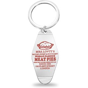 BEKECH Sweeney Inspired Gift Broadway Musical Keychain Mrs.Lovtt's Meat Pies Sweeney Musical Jewelry