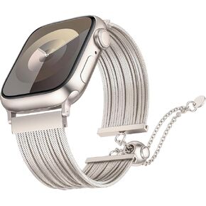 Wearlizer Compatible with Apple Watch Band Women 38mm 40mm 41mm 44mm 42mm 45mm 49mm, Dressy Stainless Steel Tassel Strap Metal Chain Bracelet for iWatch Bands Ultra SE Series 9 8 7 6 5 4 3 2 1 in Kuwait