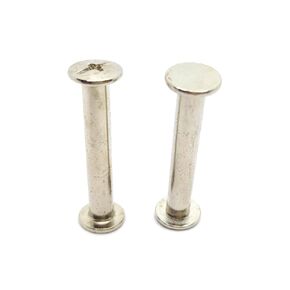 Screw Post Fit for 3/16 inch(5mm) Hole Dia, Male M4x4mm Female 60mm Binding Bolts for Leather Wood Furniture, Carbon Steel Nickel Plating 10 Sets