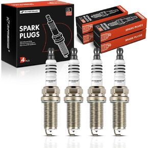 A-Premium Double Iridium Spark Plugs Compatible with Acura ILX 2013-2015 L4 2.0L & Honda Accord 2008-2012 L4 2.4L, Civic 2012-2015 L4 1.8L, HR-V 2016-2020 L4 1.8L, Pack of 4