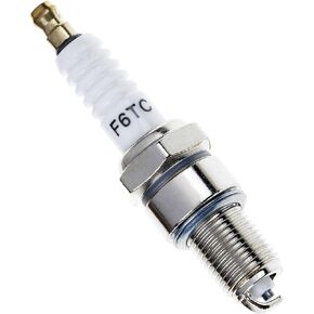 Spark Plug F6TC for 131-047 GX140 GX160 GX200 5.5HP 6.5HP Engine Generator BP6ES W6D W7D 139 140 GX35 Chainsaw Lawnmower Brushcutter Tractor Rototiller Water Pump Go Kart Mini Bike Snow Blower