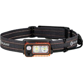 مصباح أمامي OLIGHT Array 2 Pro 1500 لومن مع خيار الضوء الأحمر، مدعوم بمصباح أمامي LED قابل لإعادة الشحن USB-C مع مستشعر حركة للأماكن الخارجية والتخييم والجري والعمل (أسود)
