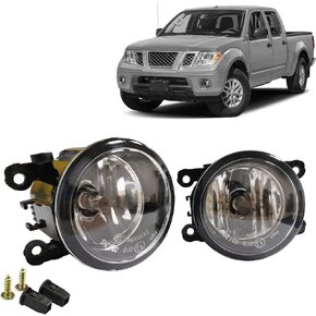 Front Bumper Driving Fog lights Halogen Lamp Compatible with Nissan Forntier 2005-2019 with Clear Lens