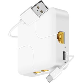 موزع إيثرنت من 1 إلى 4 سرعة عالية 1000 ميجابت في الثانية، موزع جيجابت إيثرنت، مقسم LAN مع كابل طاقة USB، مقسم RJ45 لكابل Cat5/5e/6/7/8 [4 أجهزة متصلة بالشبكة في وقت واحد] in Kuwait