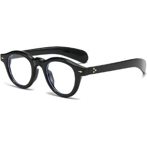PORADAY Blue Light Blocking Glasses for Men Women Vintage Thick Round Frame Readers Computer Glasses Eyewear Frame