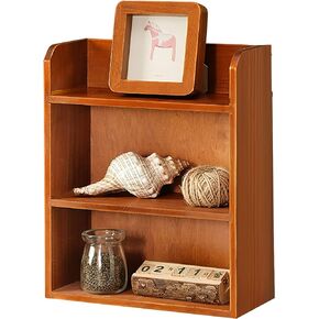 3 Tier Vintage Display Shelf Freestanding & Wall Hanging Decorative Wooden Shadow Box Crystals, Stone, Essential Oils Storage Holder