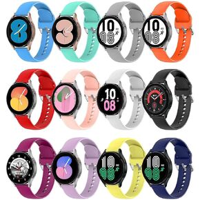 12 Pack Band Compatible with Samsung Galaxy Watch 4/Galaxy Watch 5/Galaxy Watch 6 Band 40mm 44mm, Galaxy Watch 5 Pro/Watch 4 6 Classic/Active 2/Watch 3 41mm, 20mm Soft Silicone Sport Strap Wristband for Women Men