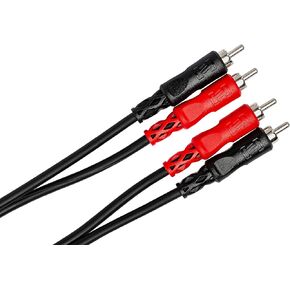 Hosa CRA-202 Dual RCA to Dual RCA Stereo Interconnect, 2 Meters