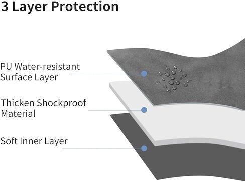 حافظة كمبيوتر محمول مقاس 15 15.6 16 بوصة مقاومة للماء مع حماية من 3 طبقات، حقيبة حمل كمبيوتر متوافقة مع أجهزة MacBook وHP وDell وAcer وAsus Notebook in Kuwait
