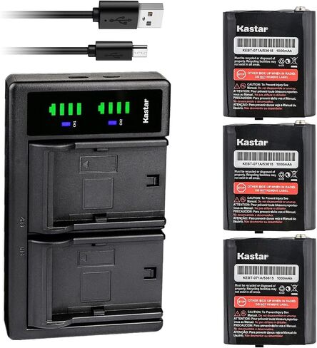 Kastar 4-Pack Battery and Smart Dual Charger Replacement for Motorola TalkAbout MR356 MR356R MS350 MS350R MS355R MT350 MT350R MT352 MT352R MT352TPR MC220 MC220R MC225 MC225R MD200 MD200R MD200TPR in Saudi Arabia