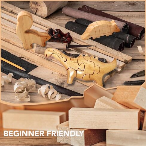 Basswood Carving Blocks, 7PCS Wooden Blocks Unfinished, Smooth Bass Wood for Carving Whittling Wood Carving Kit for Crafts, Carving Blocks for Kids Adults (4x1x1, 4x2x2 inches) in Saudi Arabia